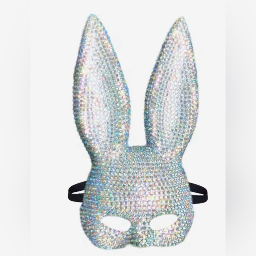 Playboy Bunny Party Follow The Rabbit AB Crystal Rhinestone Anime Mask